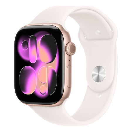 Apple Watch S11 GPS 46mm Rose Gold Aluminium Case with Light Blush Sport Band - S/M