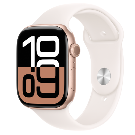 Apple Watch S10 GPS 46mm Rose Gold Alu Case with Light Blush Sport Band - S/M