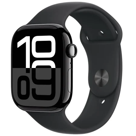 Apple Watch S10 GPS 42mm Jet Black Alu Case with Black Sport Band - M/L